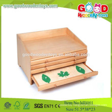 2015 Popular Toys Botany Leaf Cabinet With Insets, Wooden Kids Toys Montessori